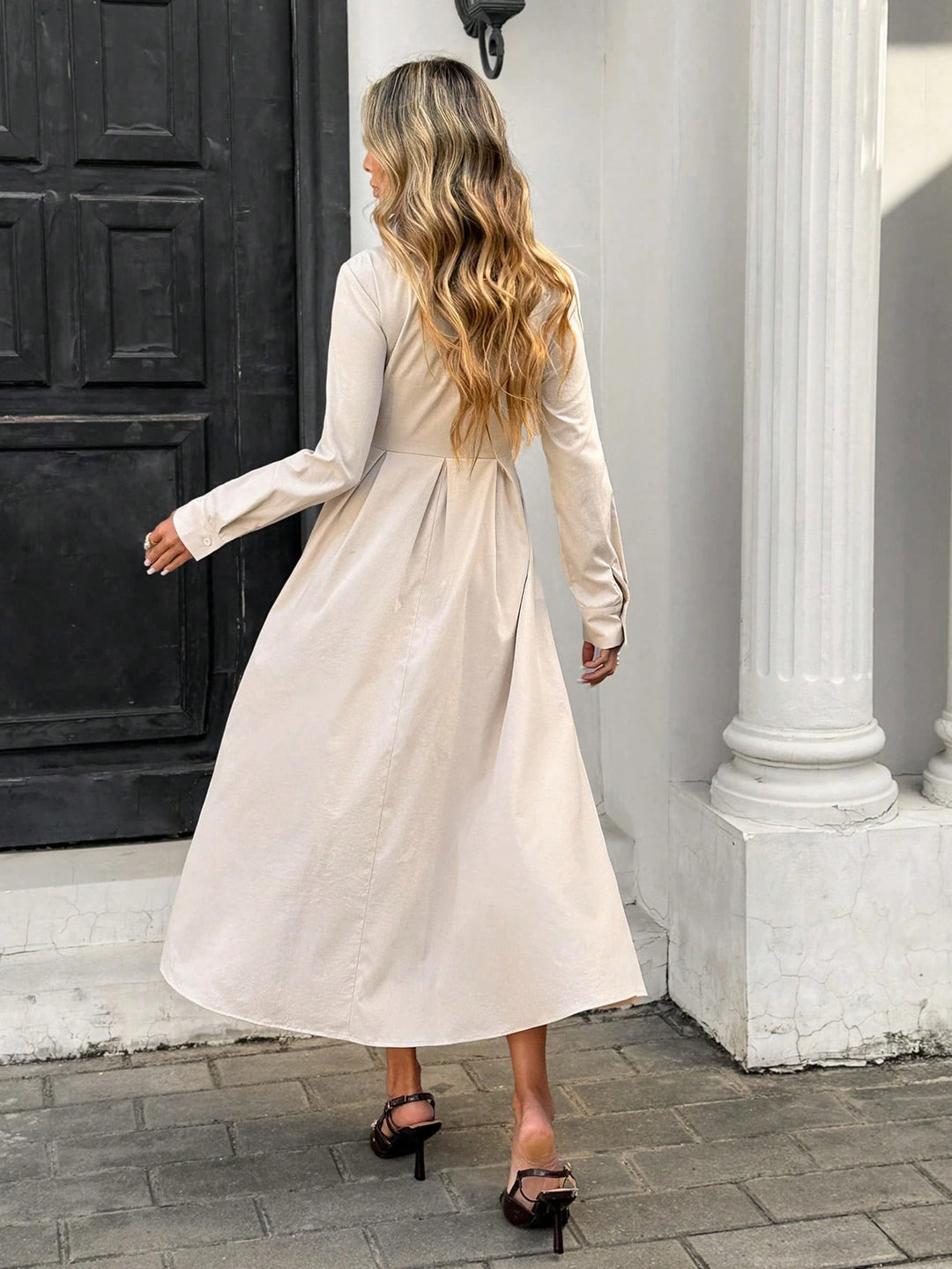Rochie maxi SHEIN, bej
