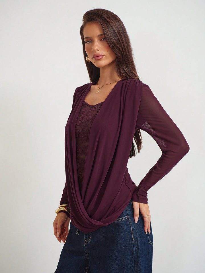 Tricou SHEIN, vișiniu