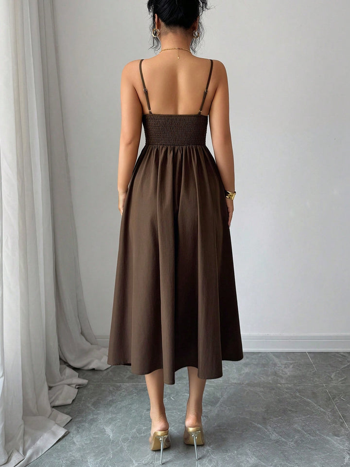 Rochie midi SHEIN, maro