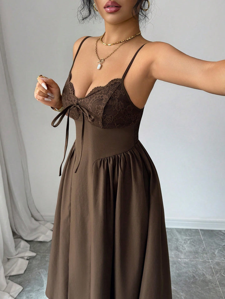 Rochie midi SHEIN, maro