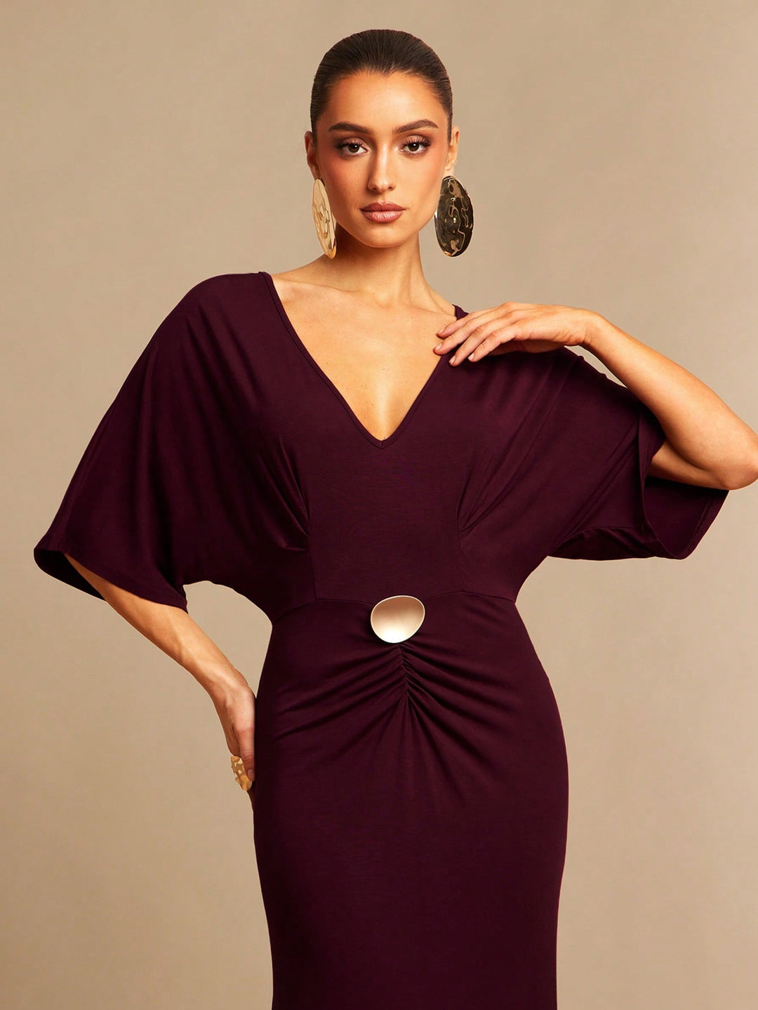 Rochie maxi SHEIN, vișiniu