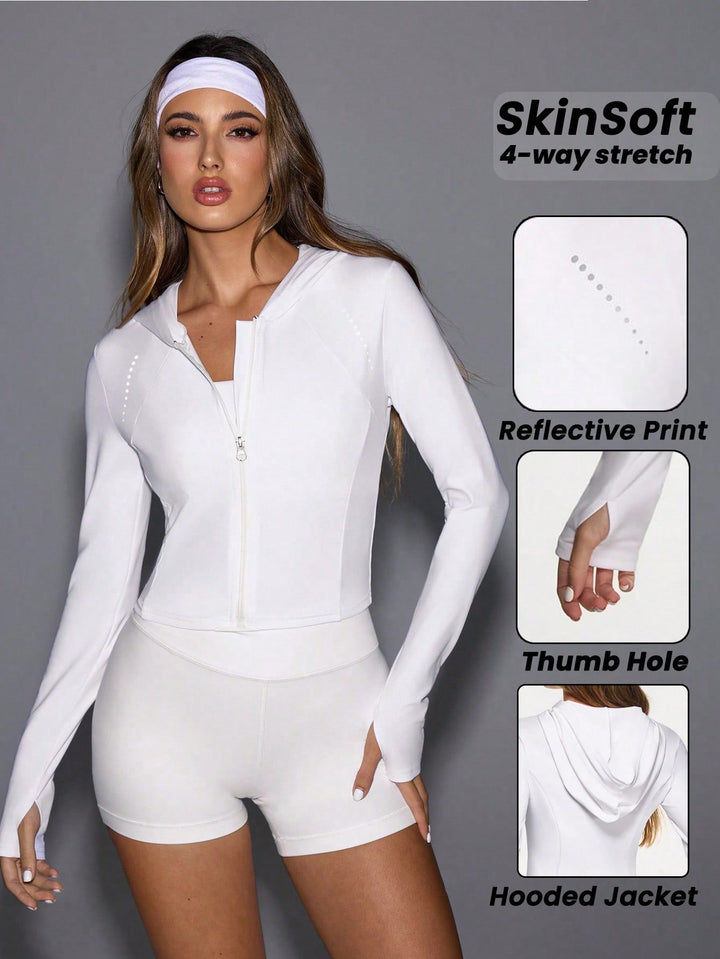 SHEIN sportos blúz, fehér