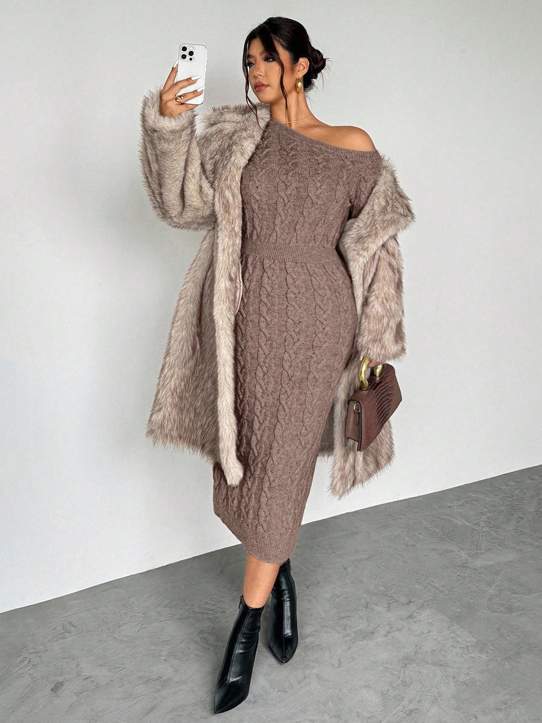 Rochie SHEIN, maro