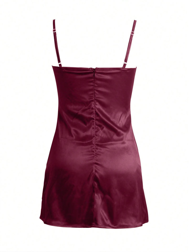 Rochie scurtă SHEIN, vișiniu