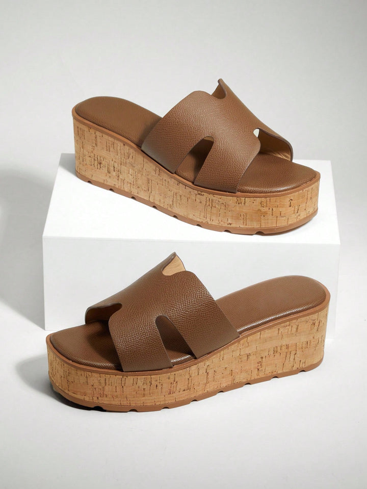 SHEIN szandál, khaki