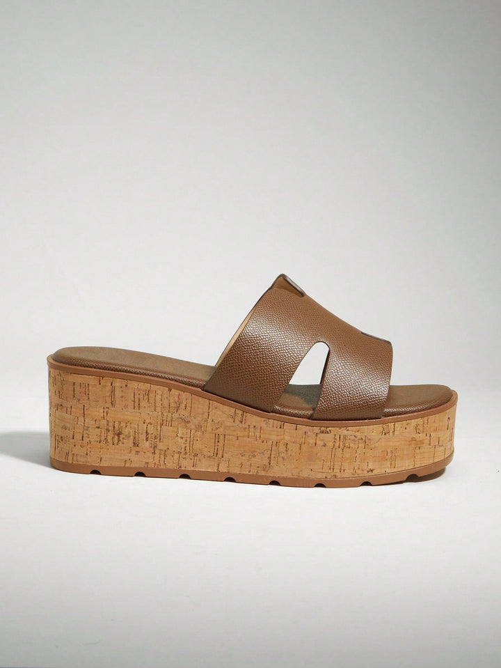 SHEIN szandál, khaki