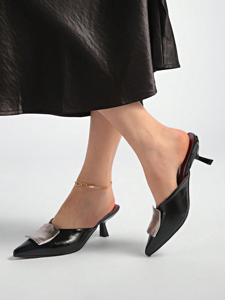 Pantofi cu toc SHEIN, negru