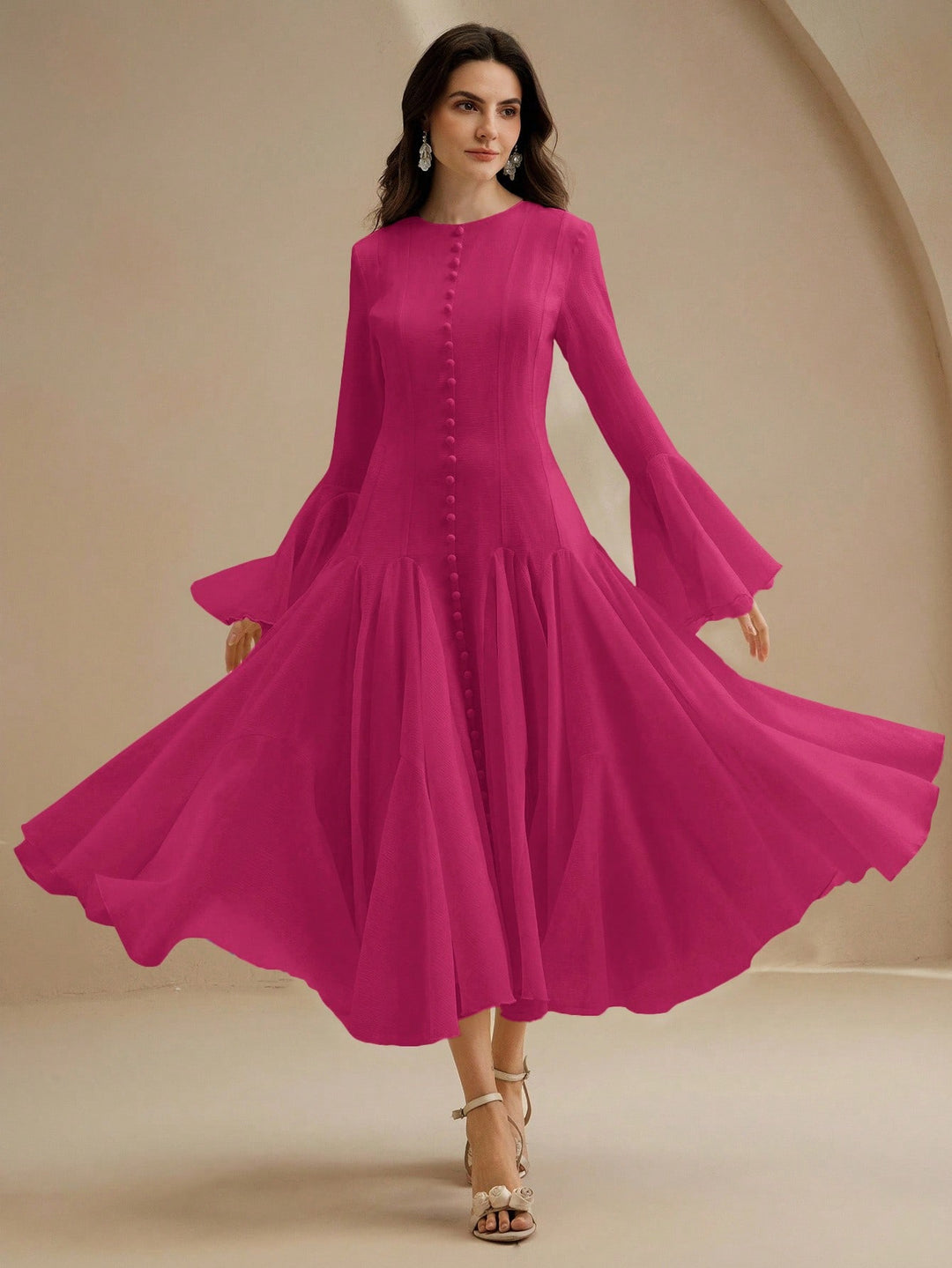 Rochie midi SHEIN, roz