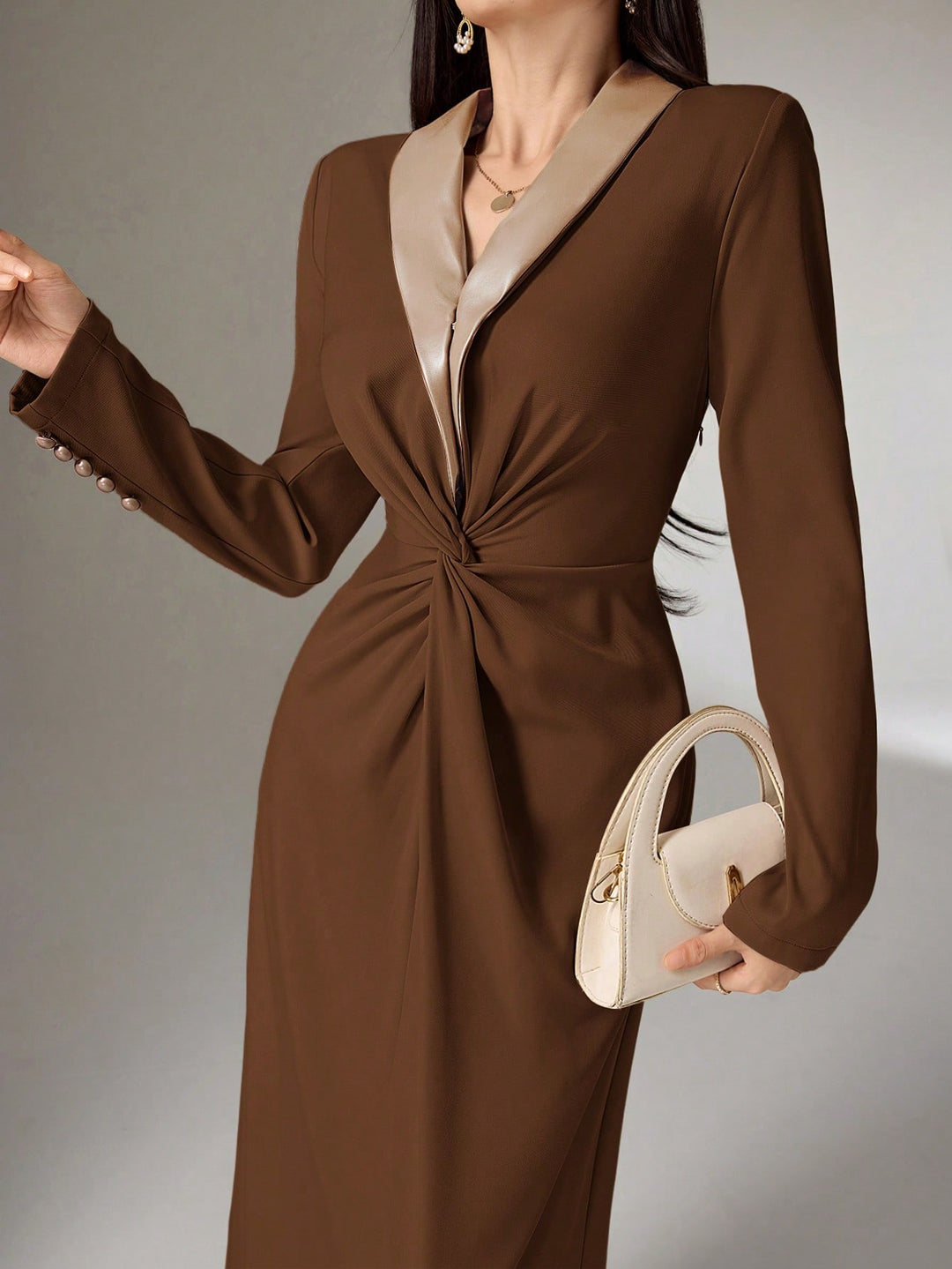 Rochie maxi SHEIN, maro