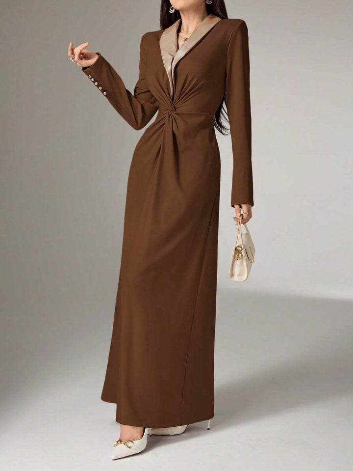 Rochie maxi SHEIN, maro