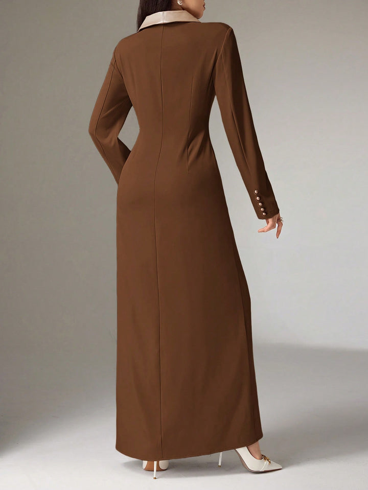Rochie maxi SHEIN, maro
