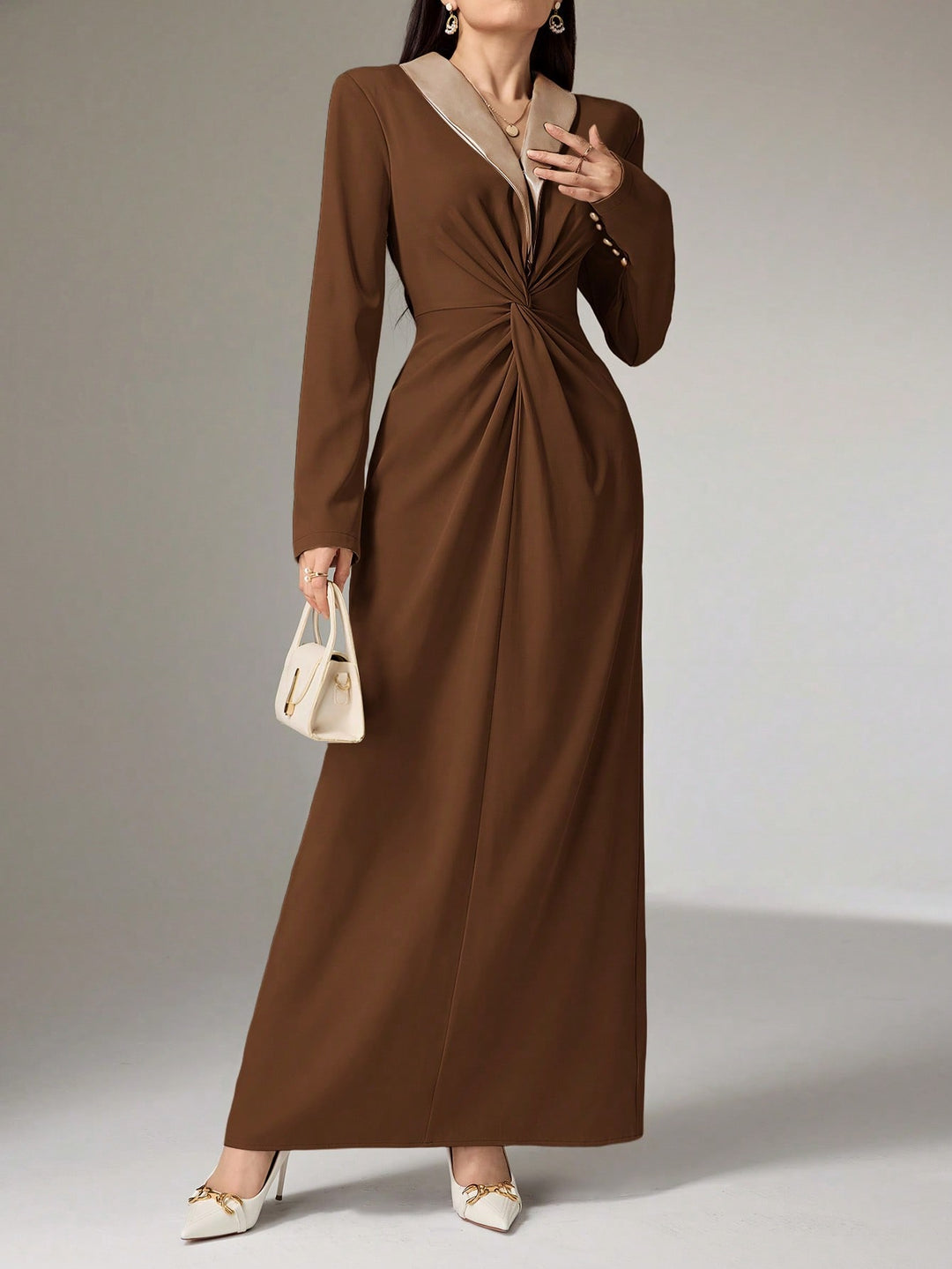 Rochie maxi SHEIN, maro