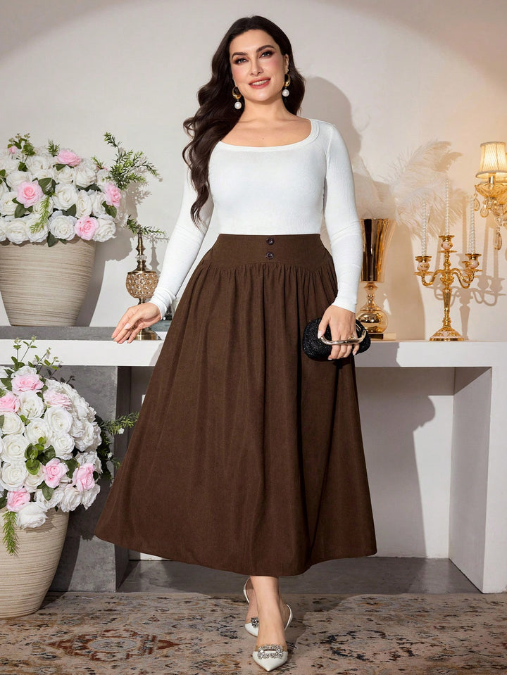 SHEIN maxi szoknya, barna