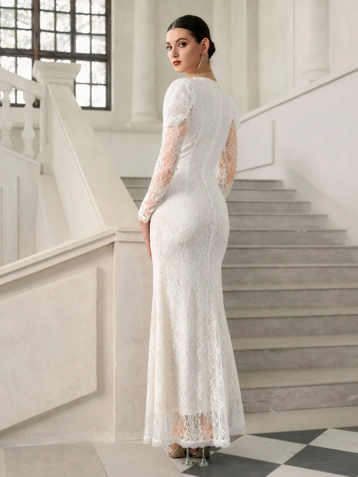 Rochie maxi SHEIN, crem