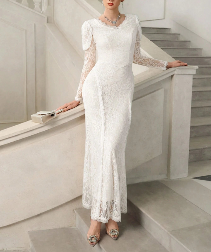 Rochie maxi SHEIN, crem