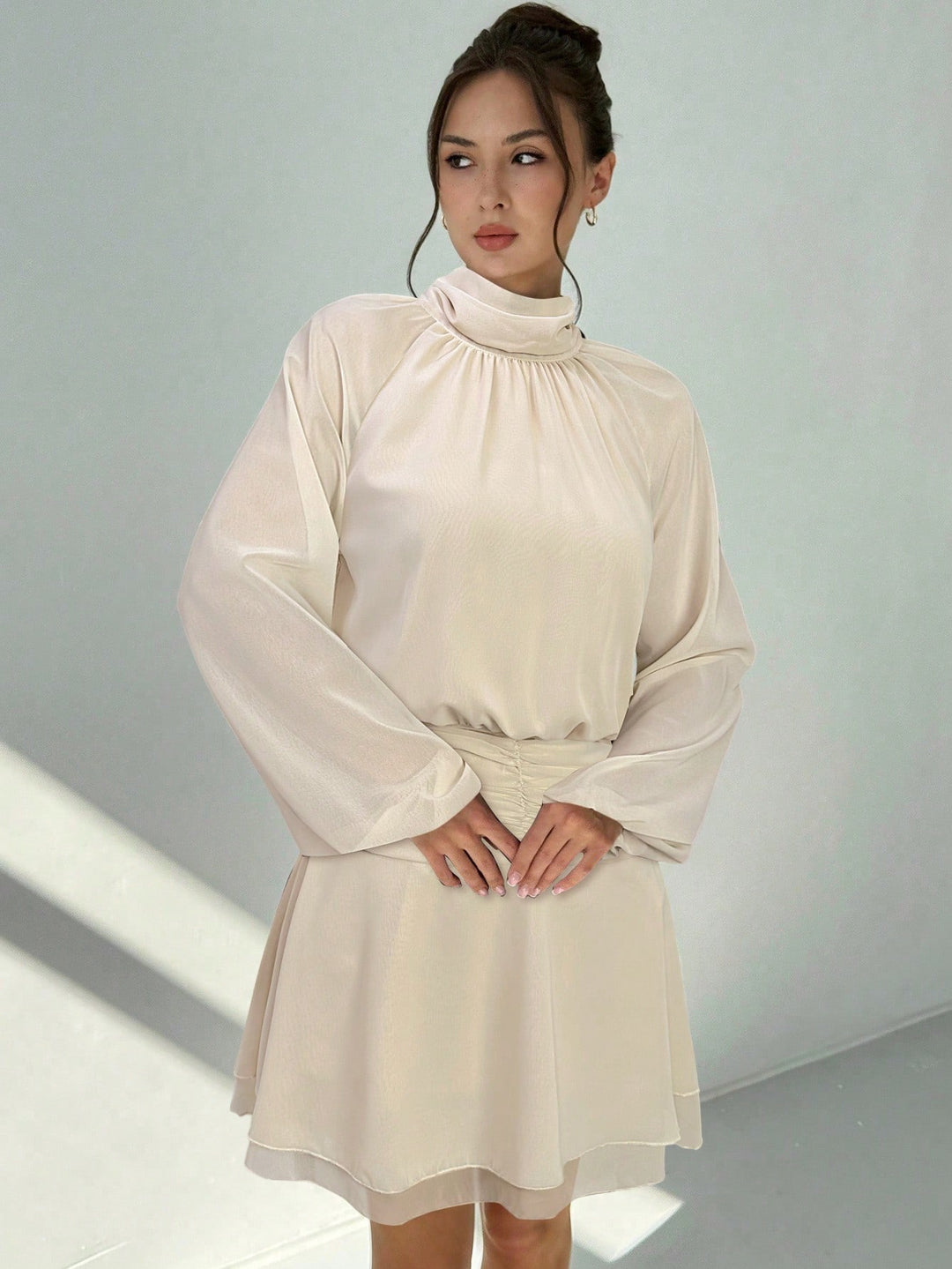 Rochie mini SHEIN, bej