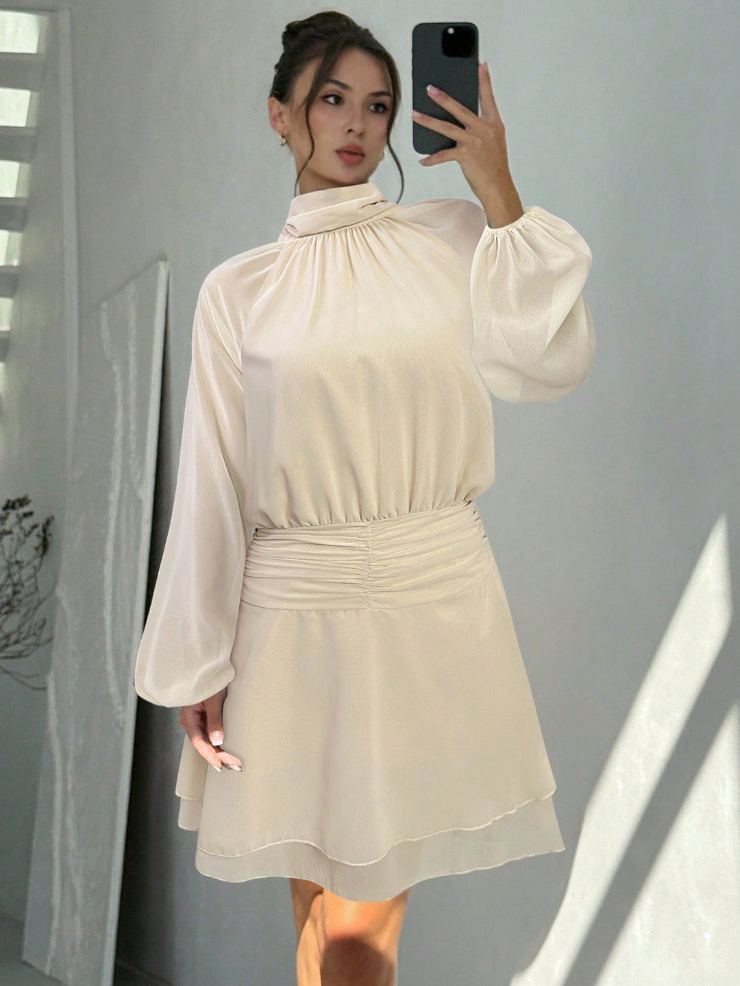 Rochie mini SHEIN, bej