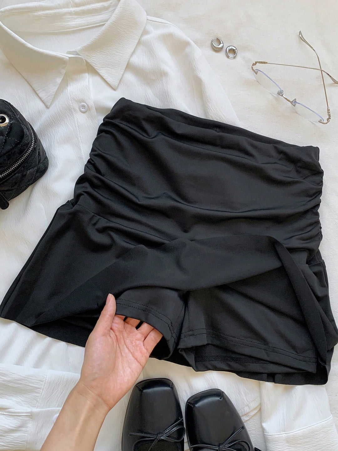 Fustă pantalon SHEIN, negru