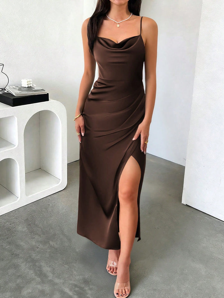 Rochie maxi SHEIN, maro