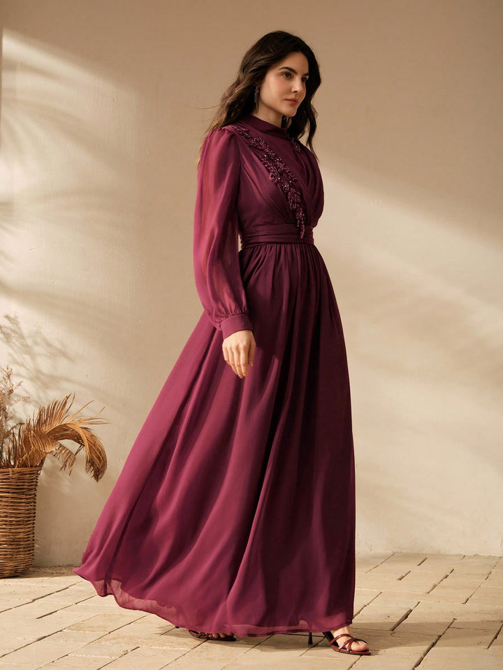 Rochie maxi SHEIN, vișiniu