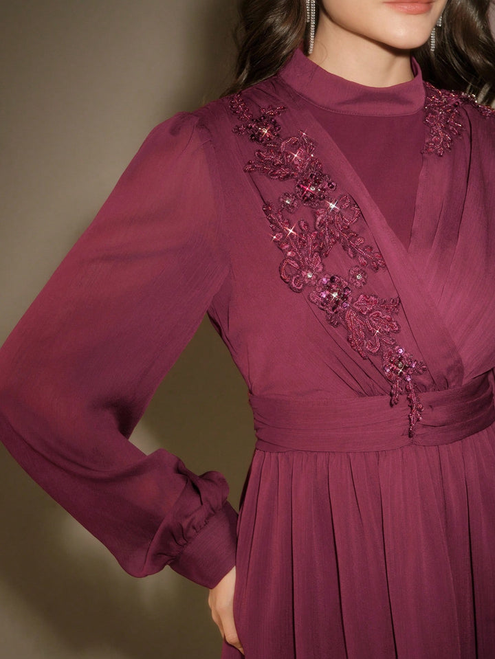 Rochie maxi SHEIN, vișiniu