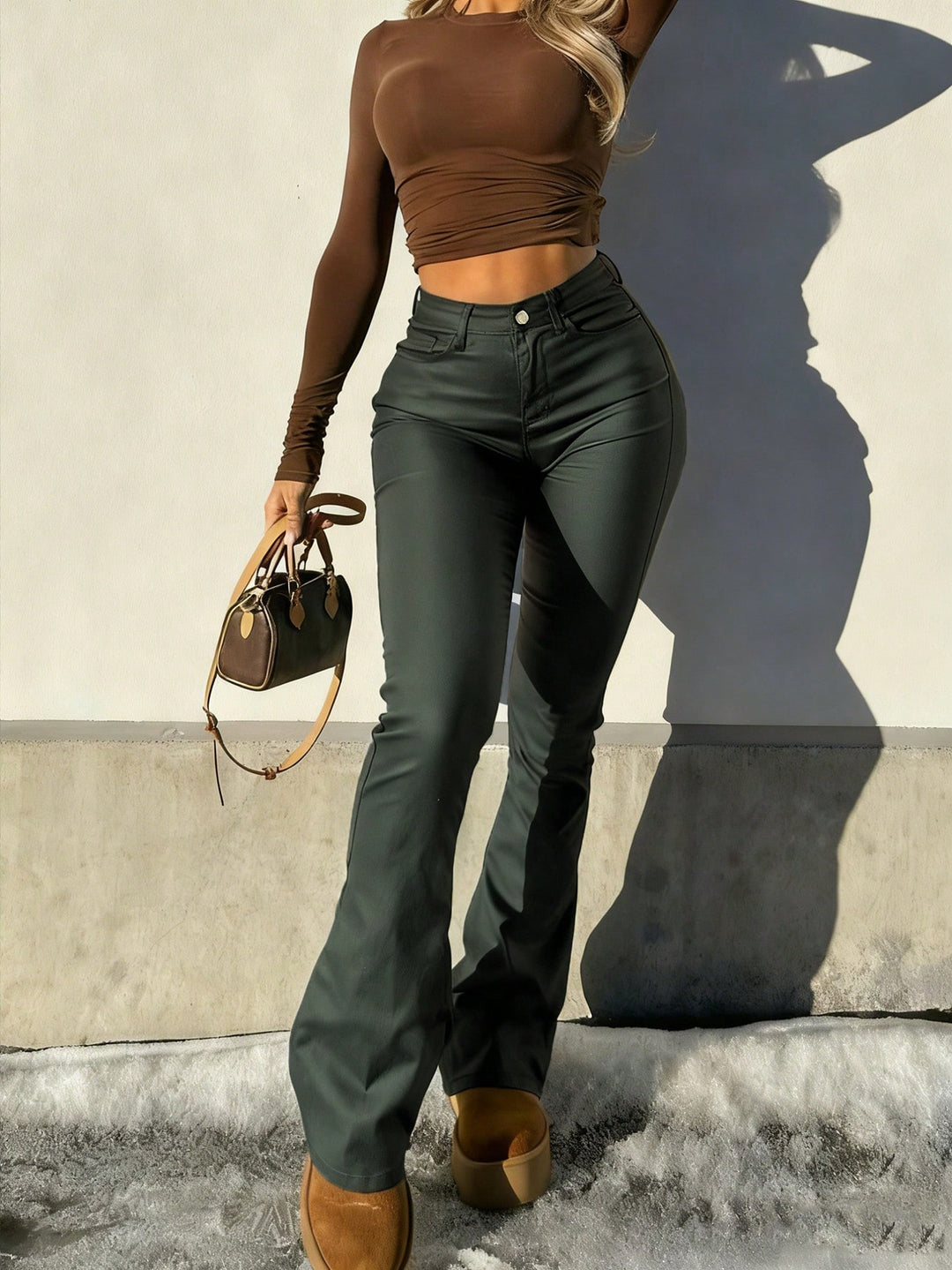 Pantaloni SHEIN, kaki