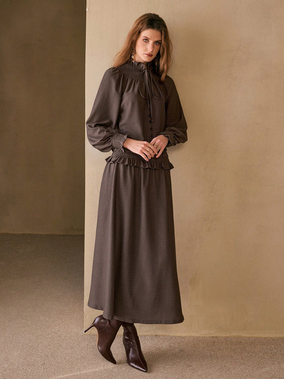 Rochie maxi SHEIN, maro