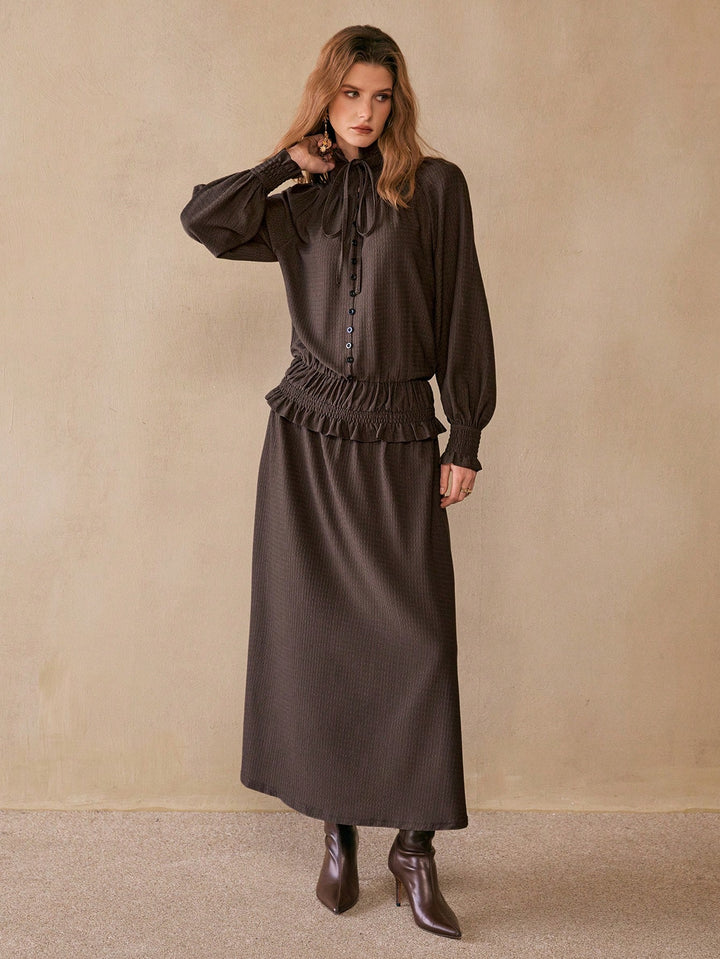 Rochie maxi SHEIN, maro