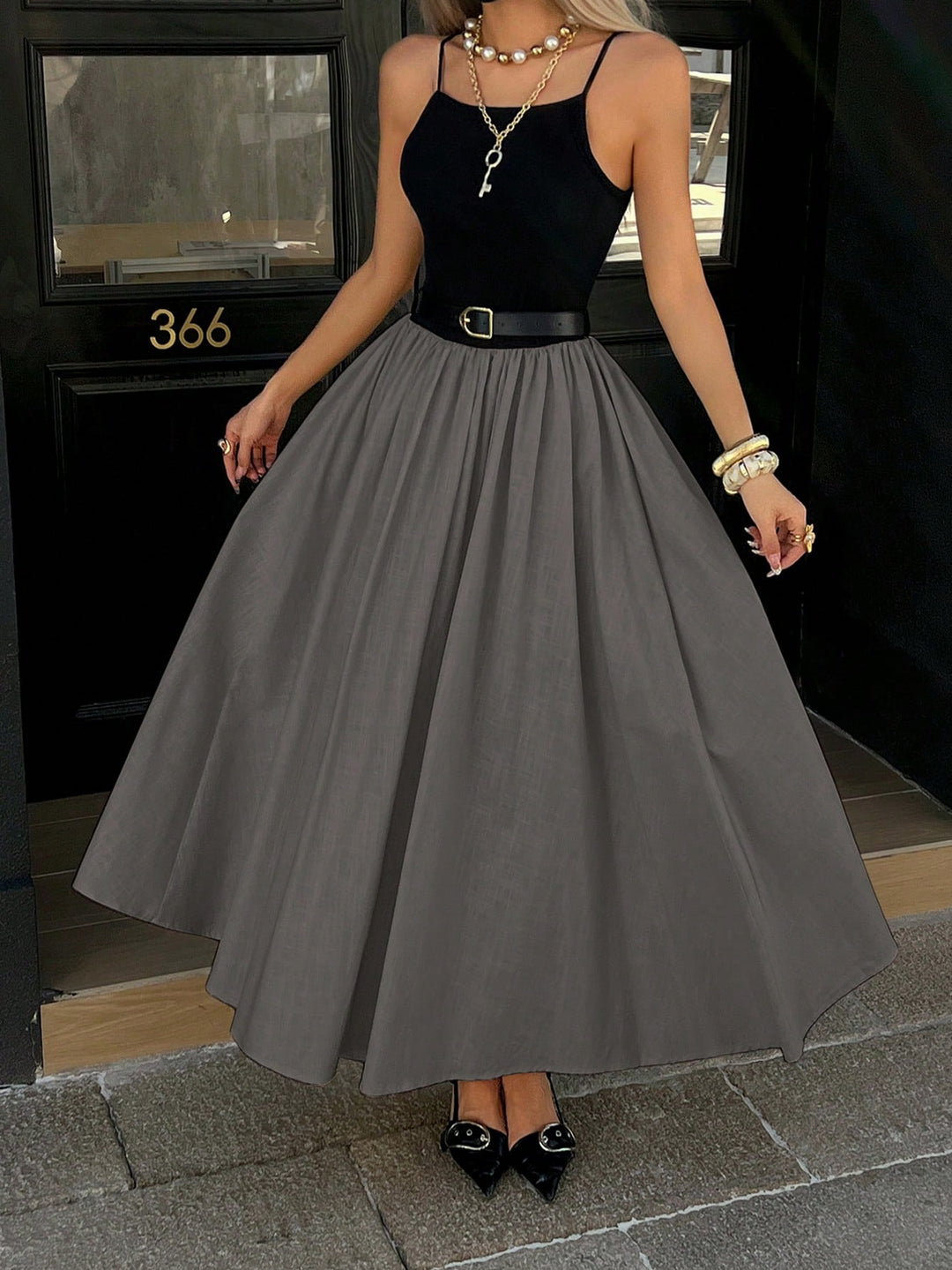 Rochie midi SHEIN, gri