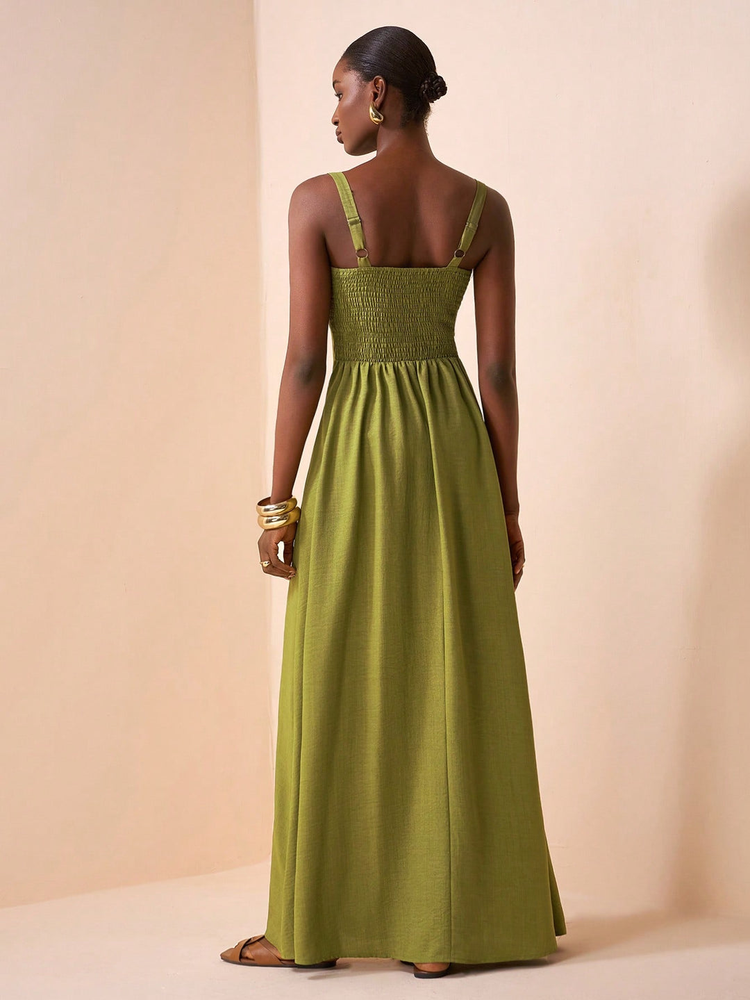 Rochie maxi SHEIN, verde