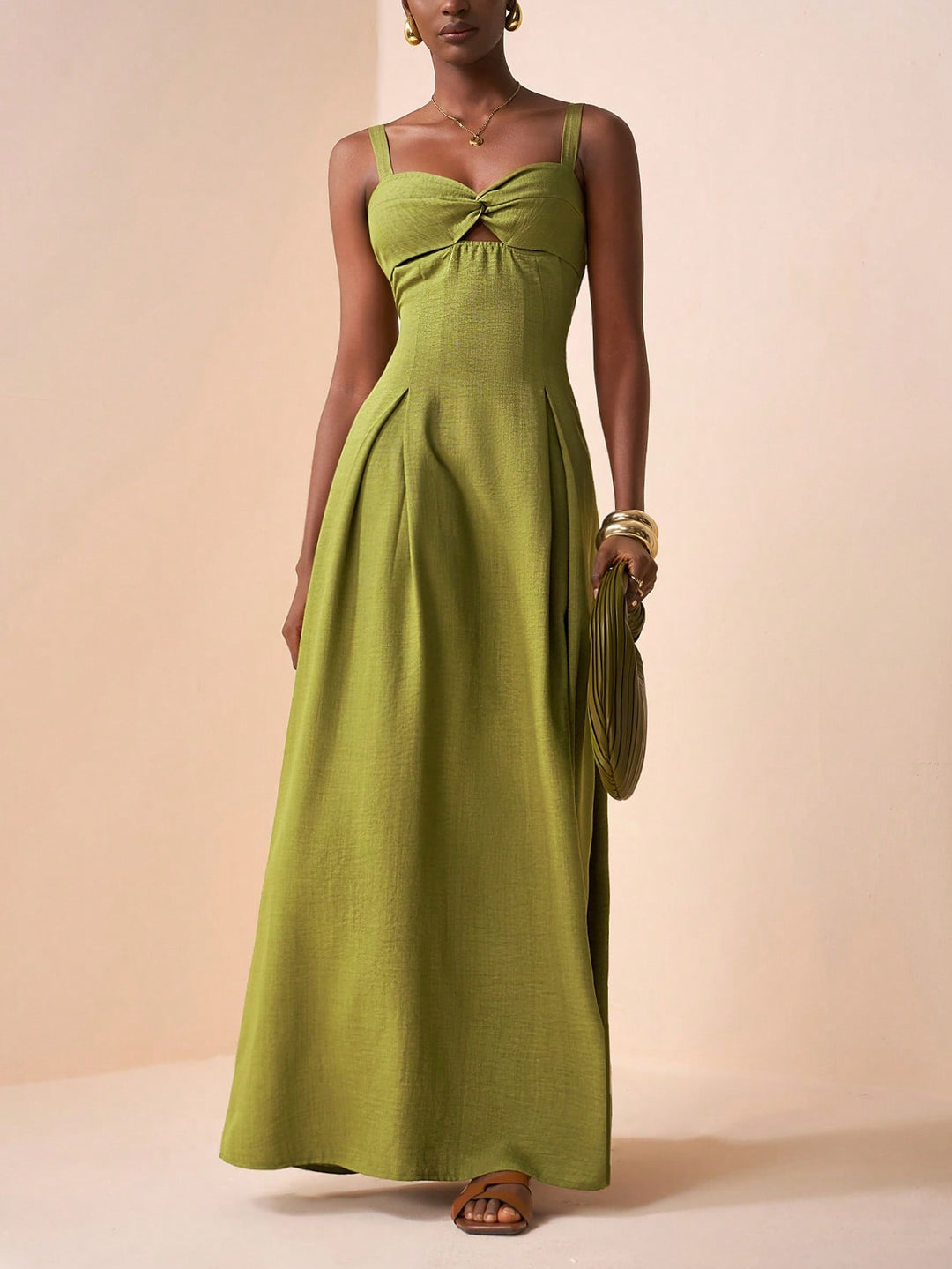 Rochie maxi SHEIN, verde