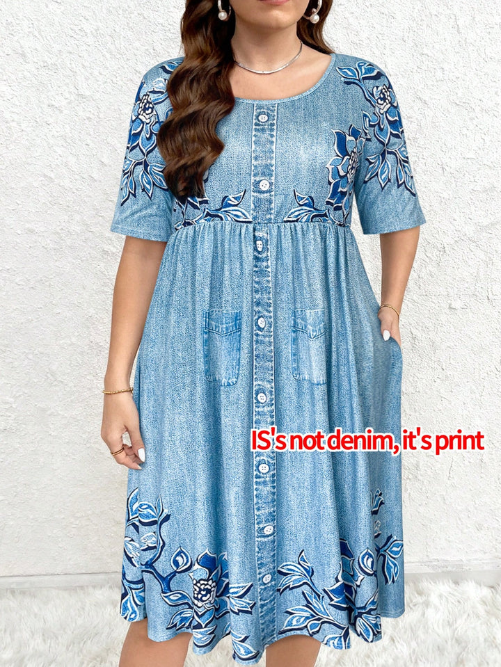 Rochie midi SHEIN, albastru