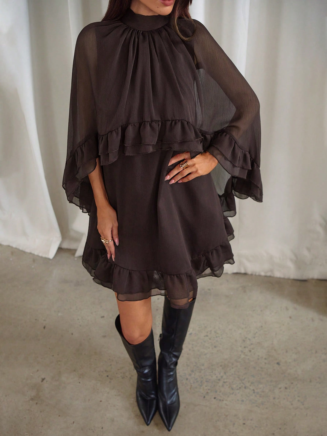 Rochie mini SHEIN, maro