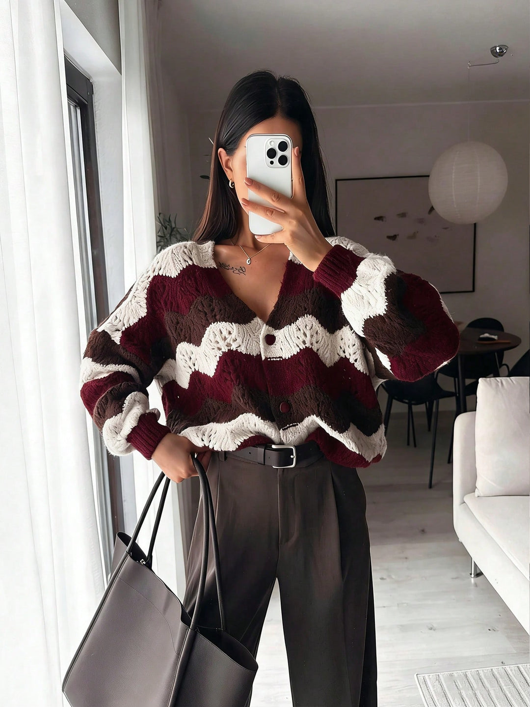 Cardigan SHEIN, vișiniu
