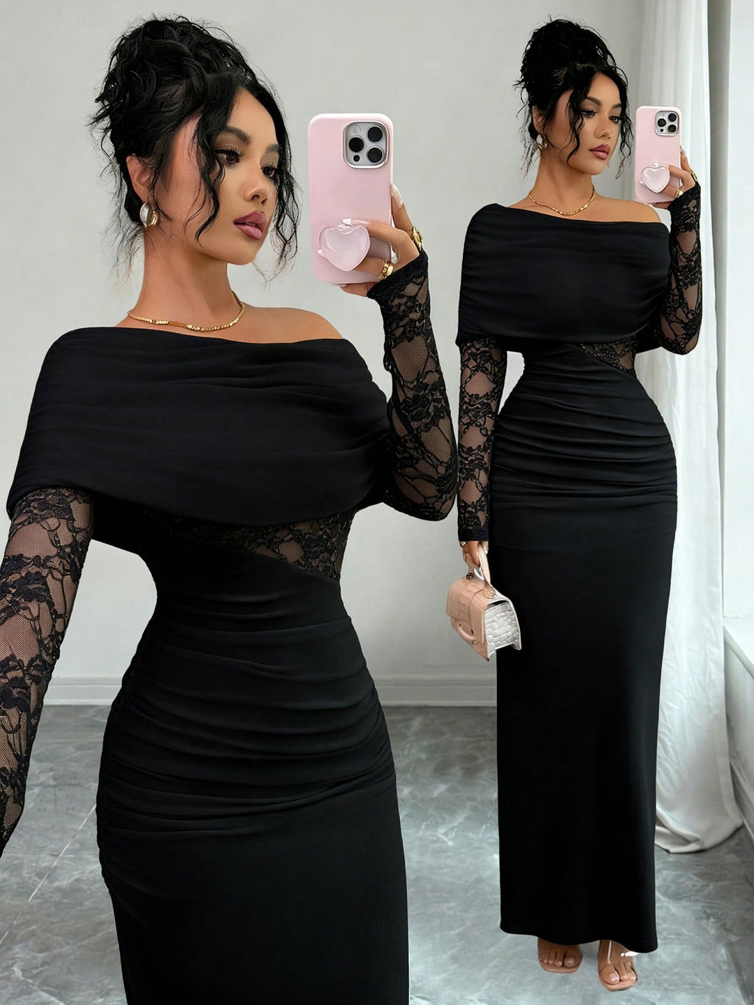 Rochie maxi SHEIN, negru
