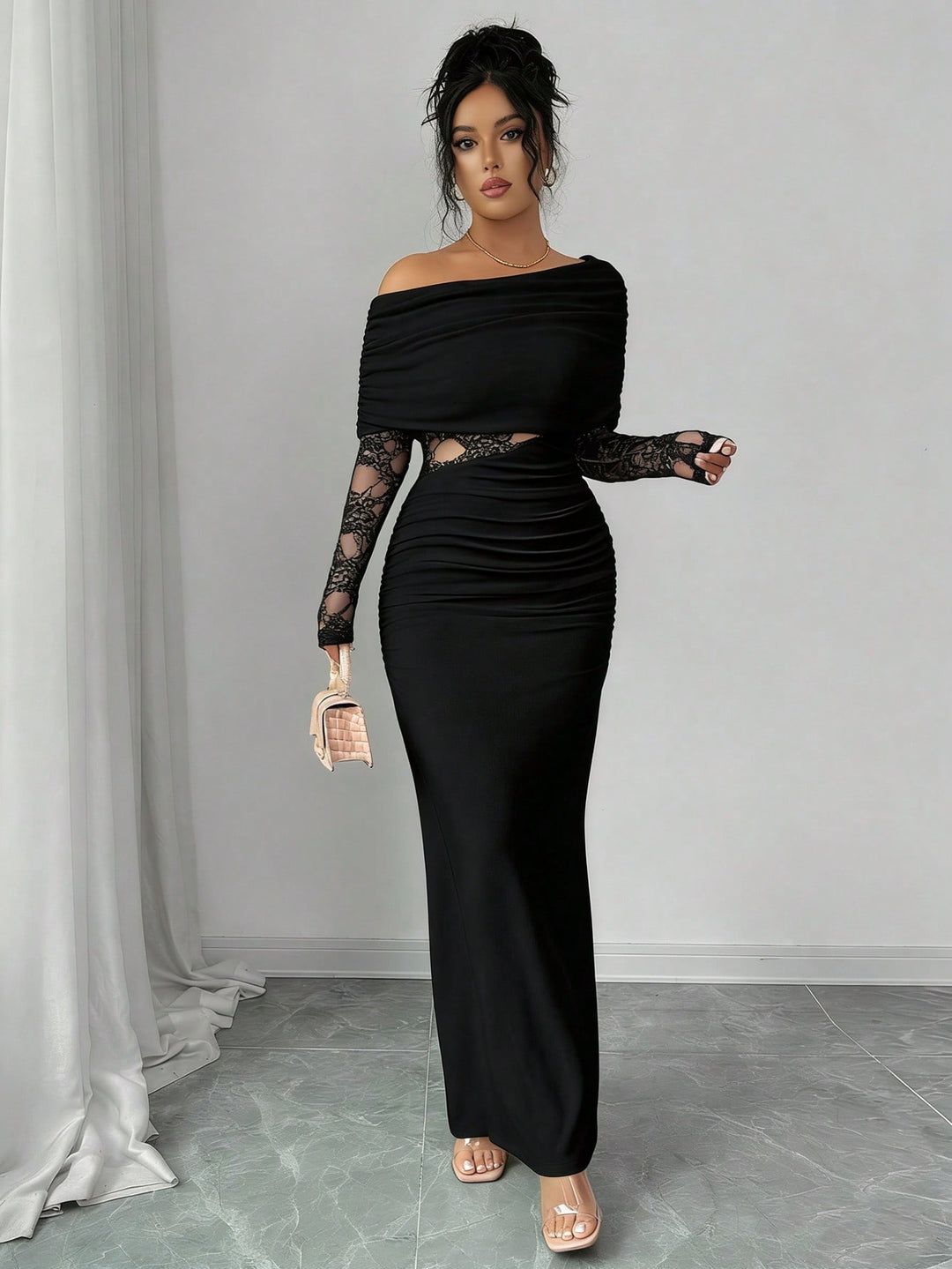 Rochie maxi SHEIN, negru