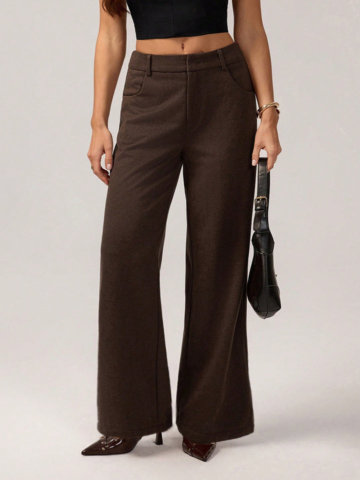 Pantaloni SHEIN, maro