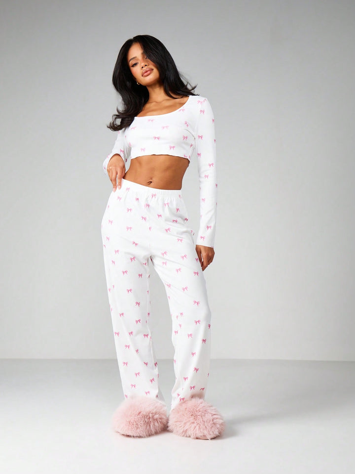 Set pijamale SHEIN, alb