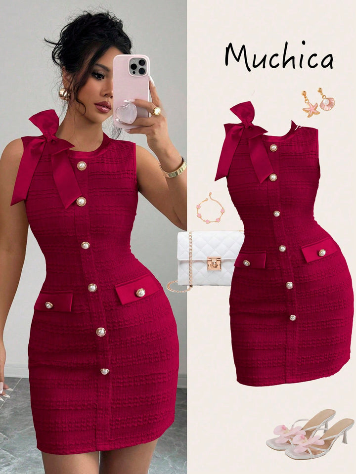 Rochie scurtă SHEIN, vișiniu