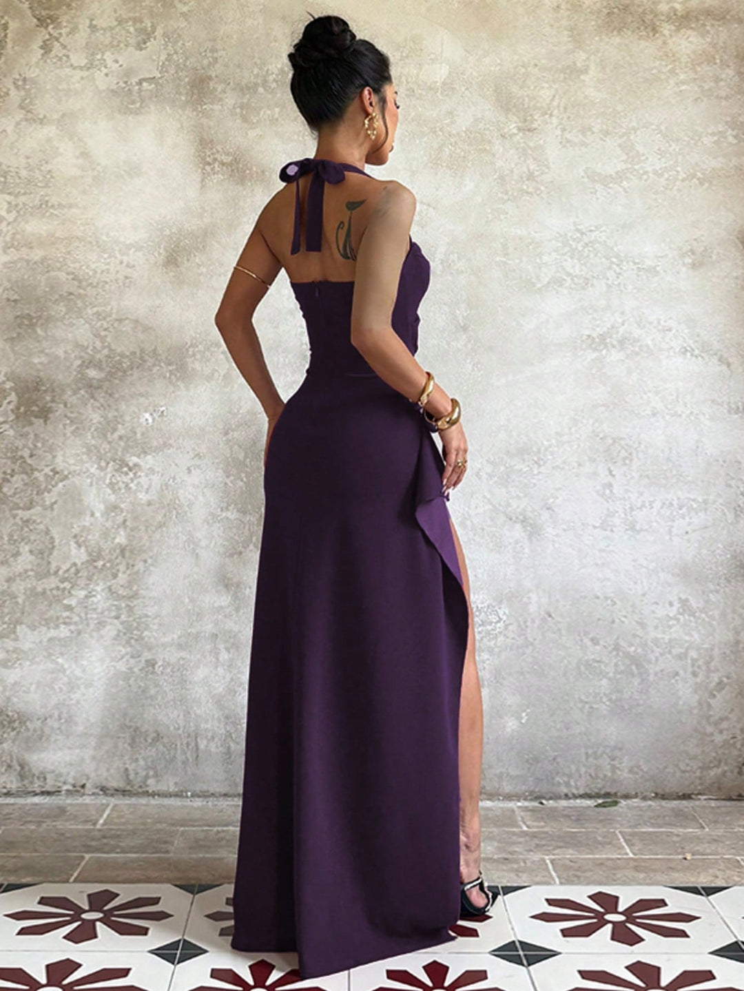 Rochie maxi SHEIN, vișiniu