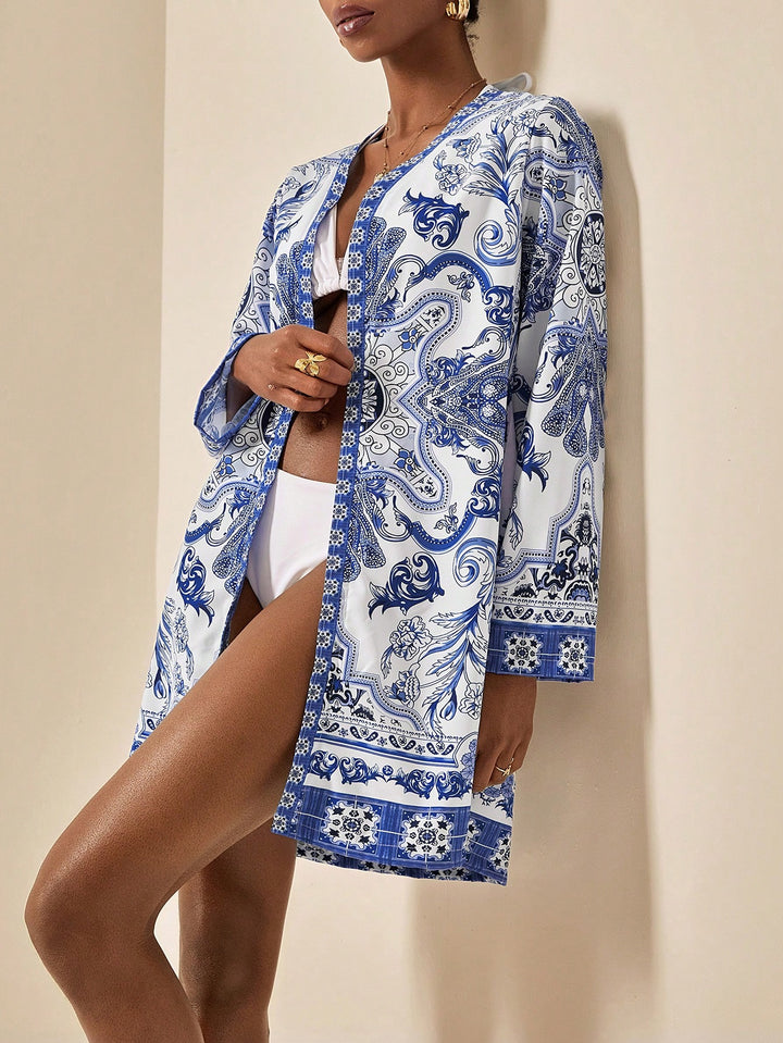 Kimono SHEIN, albastru