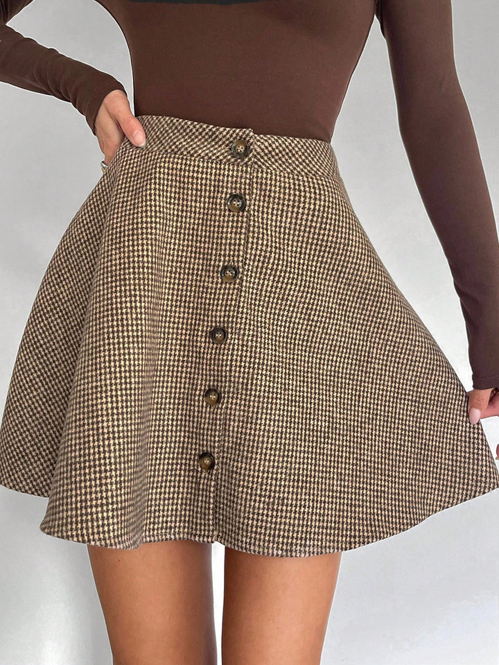 SHEIN miniszoknya, barna