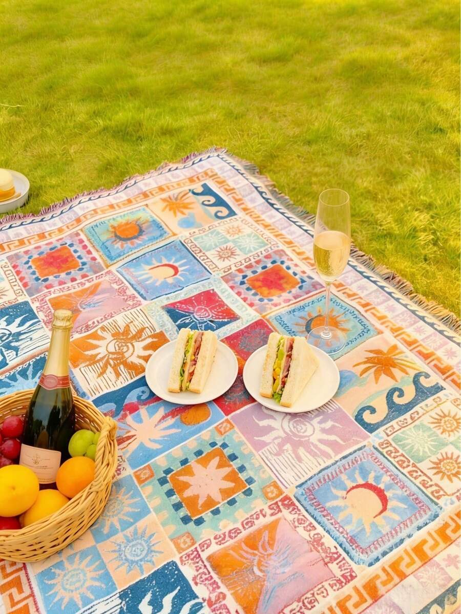 Covor pentru picnic SHEIN, mix culori