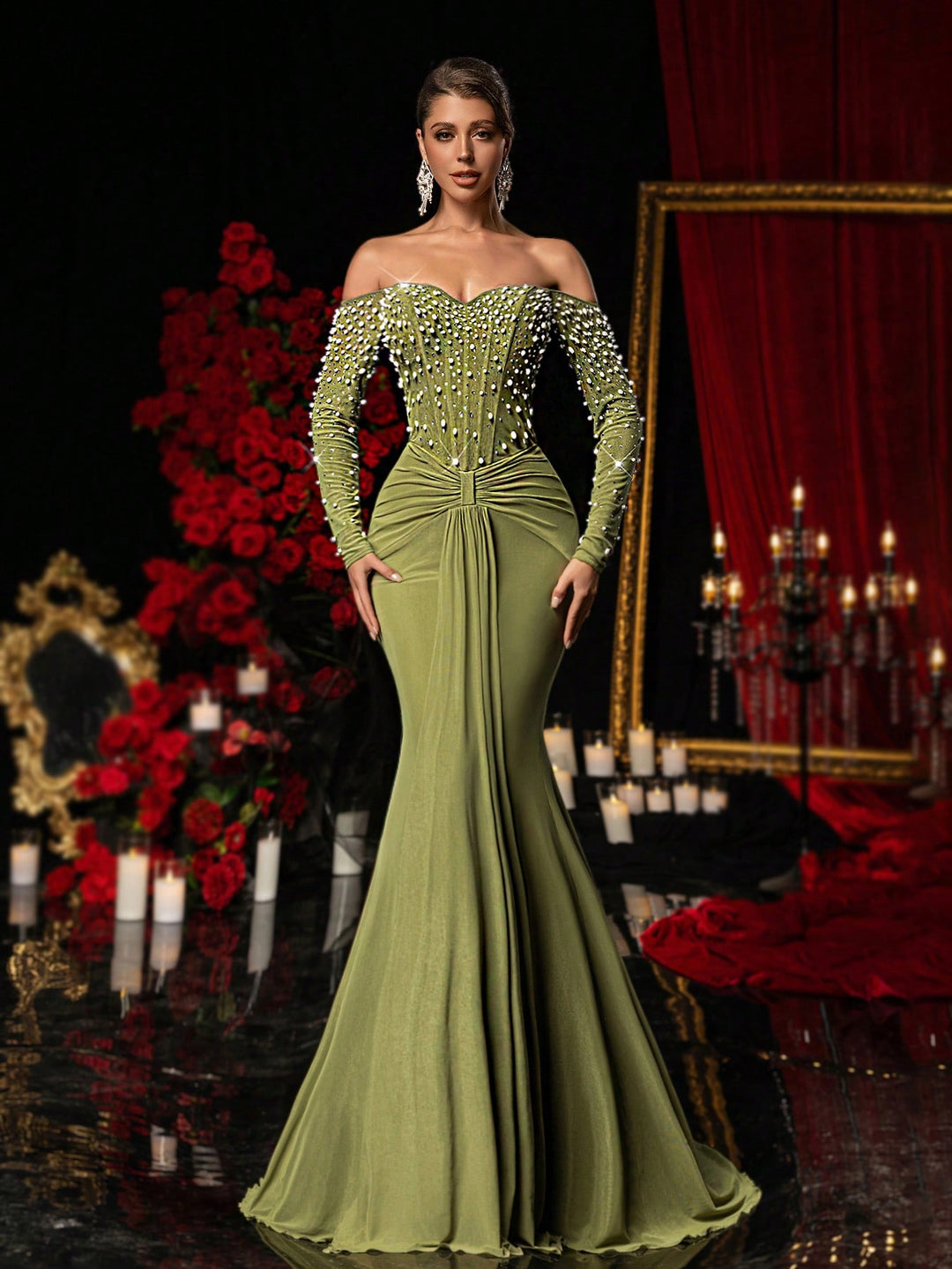 Rochie SHEIN, verde