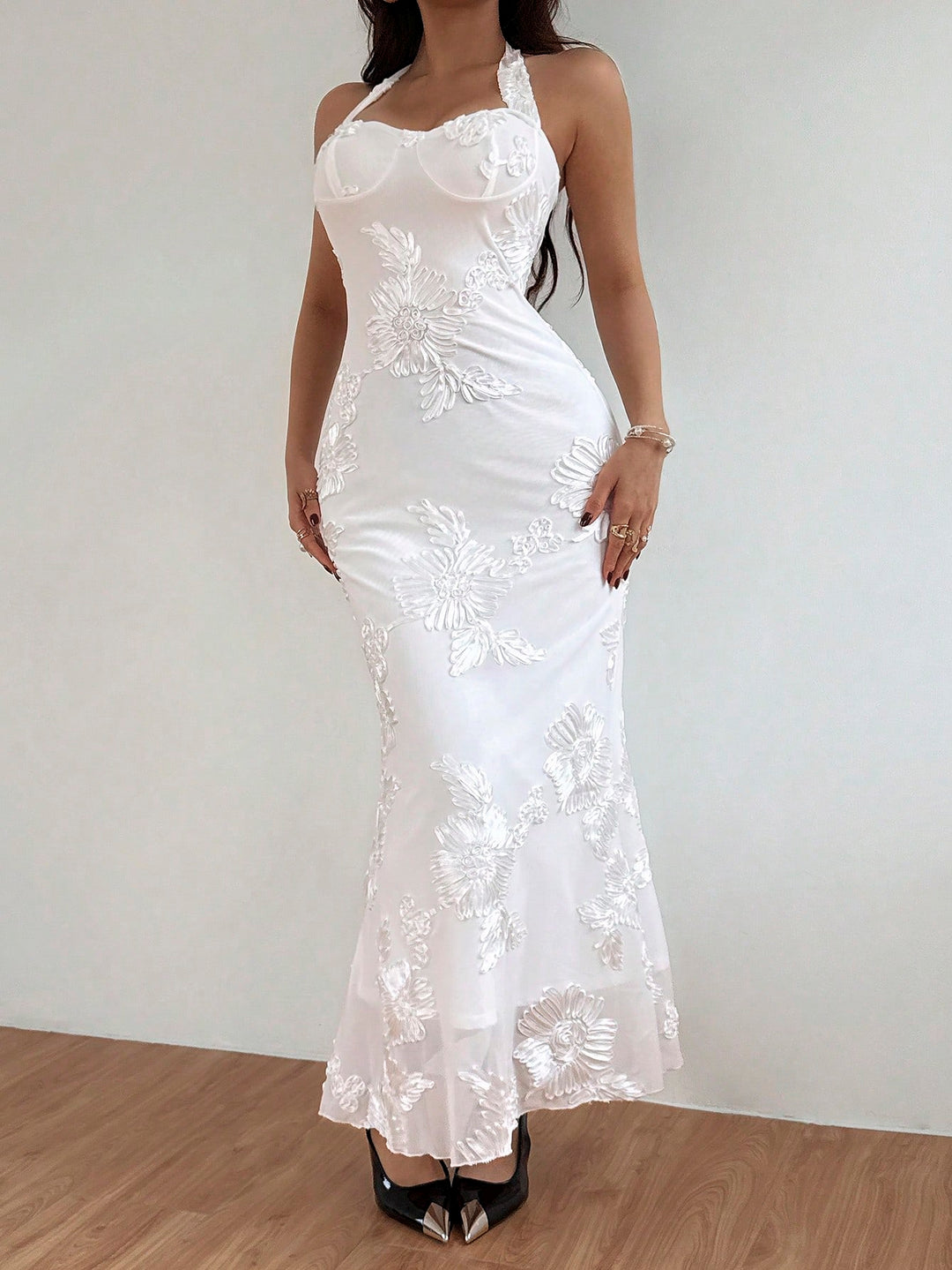 Rochie maxi SHEIN, alb