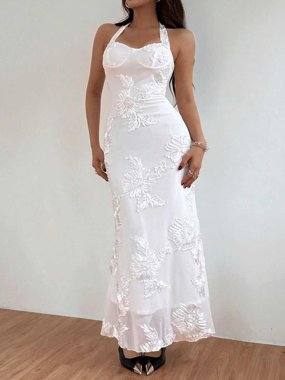 Rochie maxi SHEIN, alb