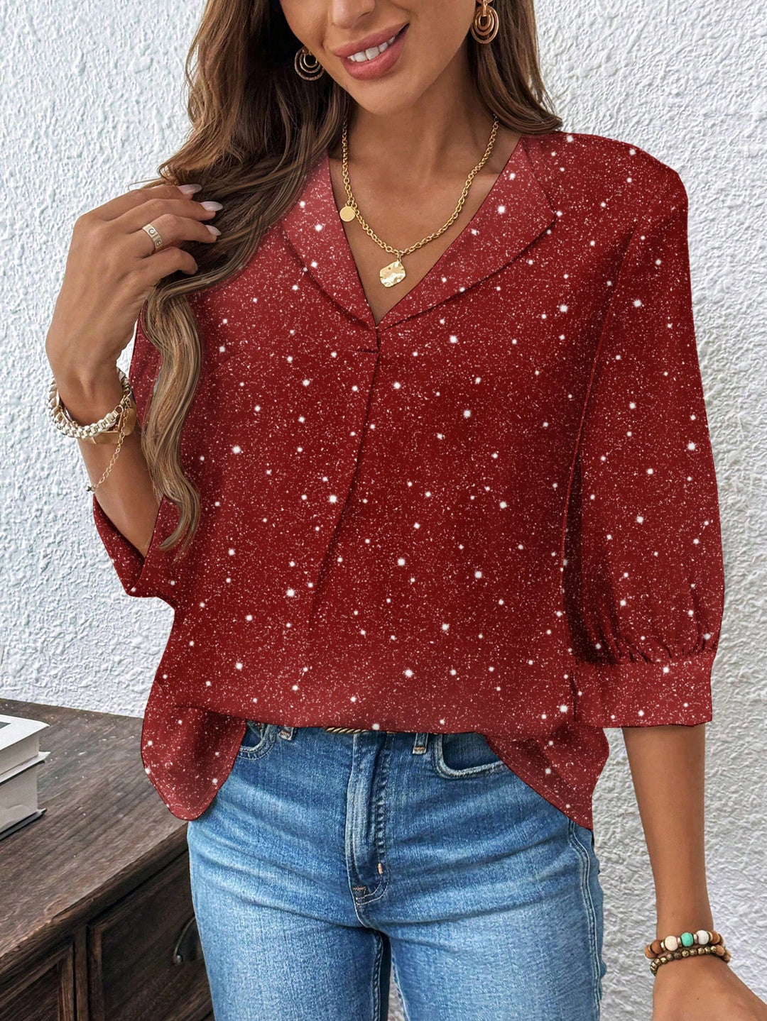 SHEIN blúz, piros