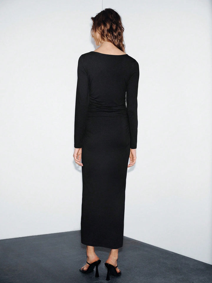 SHEIN maxi ruha, fekete