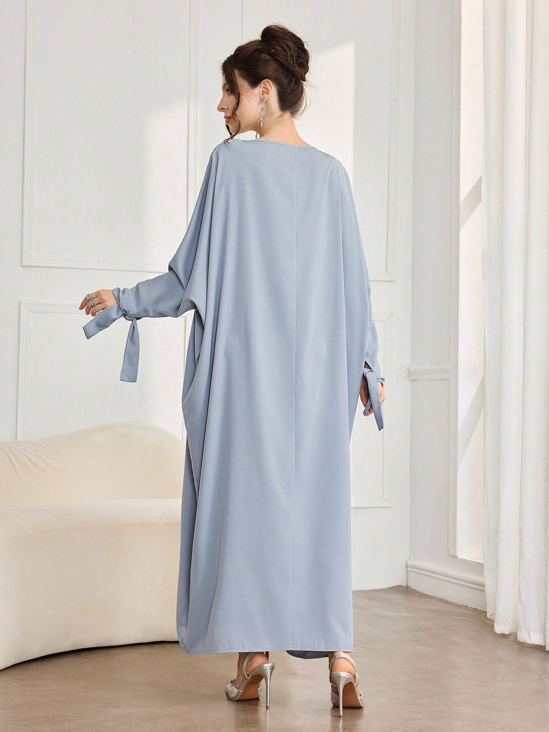 Set caftan și jalabiya SHEIN, albastru