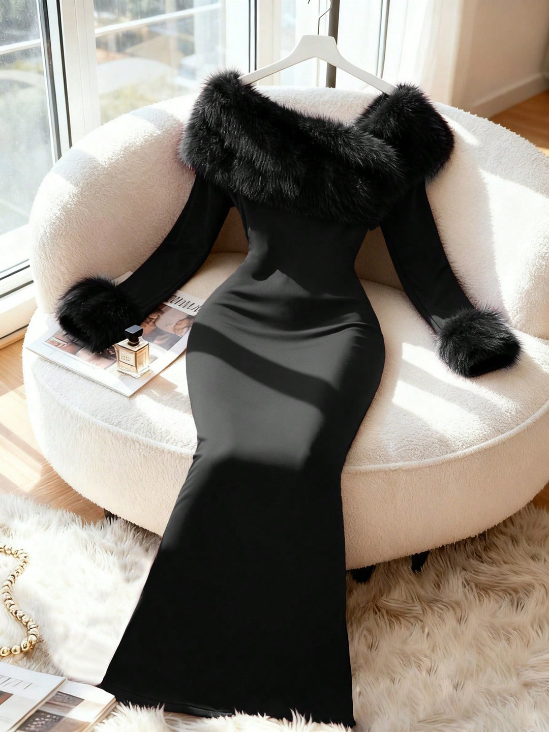 Rochie maxi SHEIN, negru